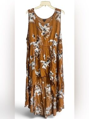 Torrid Hi-low dress floral size 3 Flowy coastal vacation